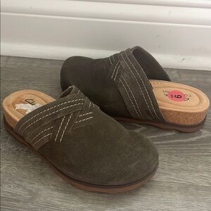 Clarks Sage Suede Mules